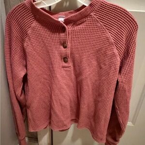 Old Navy Women's Rose Waffle Knit Sweatshirt